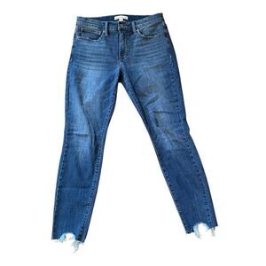 LUCKY BRAND | ava mid rise skinny raw hem jeans 10/30 ankle